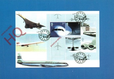 Ansichtskarte, CONCORDE, B.O.A.C. DE HAVILLAND COMET 1, BRIEFMARKENDESIGN
