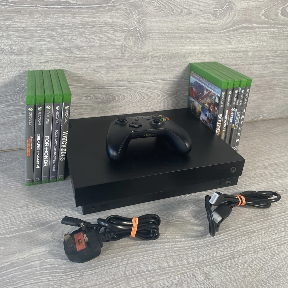 Microsoft Xbox One X 1TB Console Bundle 10 Games & Controller And Cables T&W - Image 3 of 4