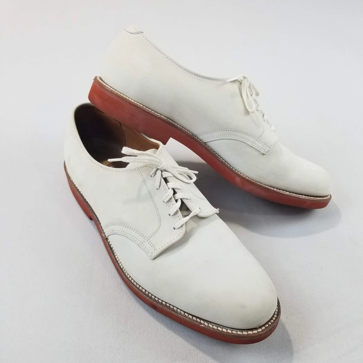 Walk-Over Shoes Mens Size 11.5 D White Suede Buck Dress  display picture 2