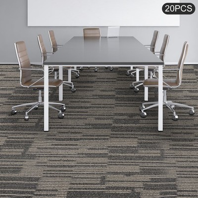 20pcs Square Carpets 20x20'' Commercial Carpet Reusable Floor Tile Washable Mats