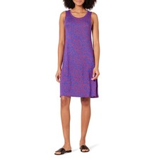 Amazon Essentials Womens Sleeveless Shift Dress XS Blue Red Polka Dot