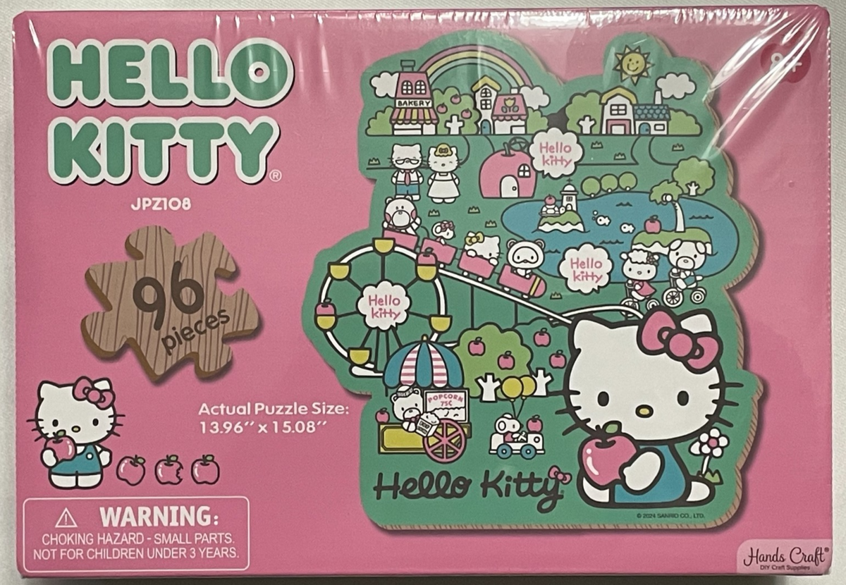 Sanrio Hello Kitty Wooden Puzzle New/Sealed 96 pieces Ages 8+ | eBay
