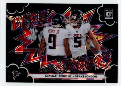 2025 Donruss Optic Black Pandora Prizm /149 Michael Penix Jr Drake London 8mm
