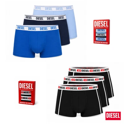 DIESEL 3er Pack Boxershorts Baumwolle Schwarz Rot Weiß Gr. S - 2XL - Bild 1 von 4