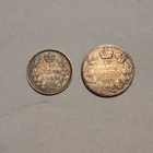 1901 Canada Silver Five Cents and 10 cent Canada silver no date