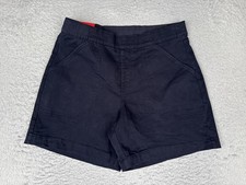 Nautica Jeans Chino Shorts Women M Blue Twill Pull On Casual Summer Pockets 6"