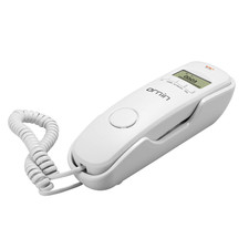 Ornin T112 Trimline Corded Telephone with Caller small, Off-White