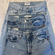 AGOLDE and Levi's Straight Leg Jeans Bundle size 25