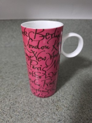 Konitz Pink Mug Large Size ''Capitals of the World''  Made in Germany. 