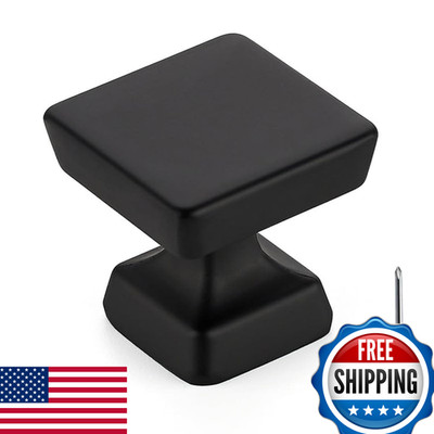 Ravinte Decor 30 Pack Black Cabinet Knobs 1.2 Inch Square Kitchen Cabinet Knobs