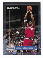 1999-00 Fleer Skybox Impact Michael Olowokandi Los Angeles Clippers #128