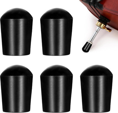 5 Stück Cello Endpin Gummi-Stachelschutz, schwarze, rutschfeste Gummispitze mit