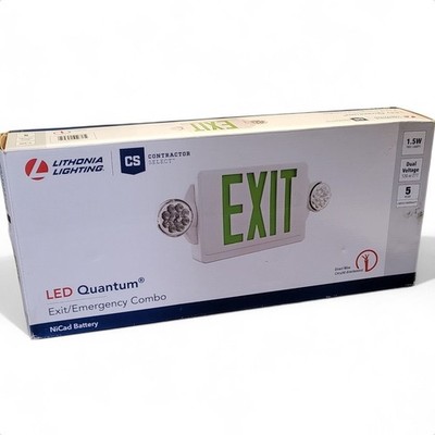 Lithonia Lighting Contractor Select Exit/Emergency Light Combo Dual Voltage 