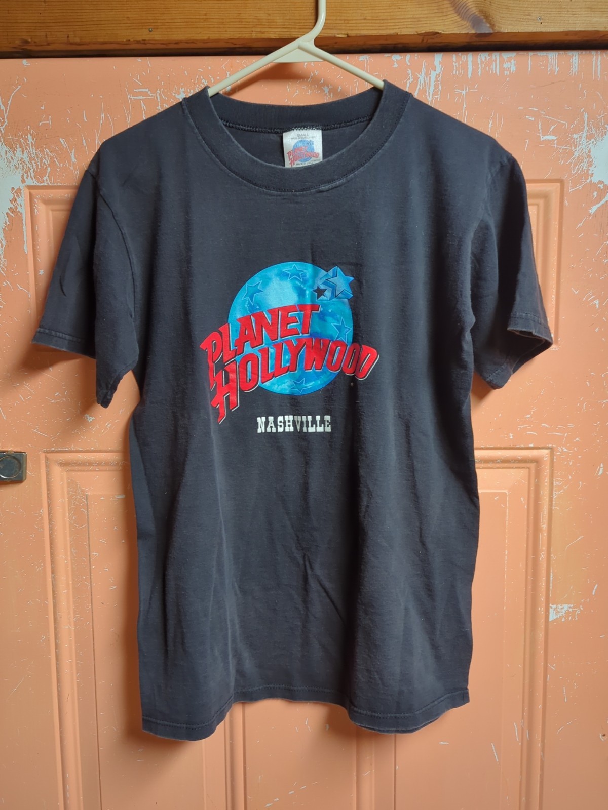 Vintage 90s Planet Hollywood Nashville Men Size Small Made In USA Black T-shirt