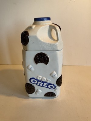 Vintage Nabisco Oreo Cookie Milk Jug Cookie Jar Canister by Houston Harvest 11 