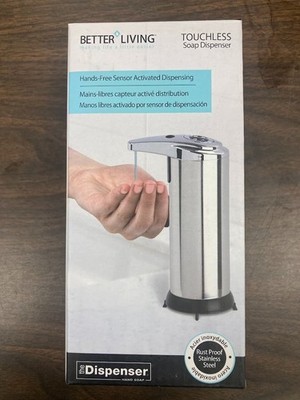 Better Living 70190 Touchless Automatic Soap Dispenser 8 oz in Stainless 6261465