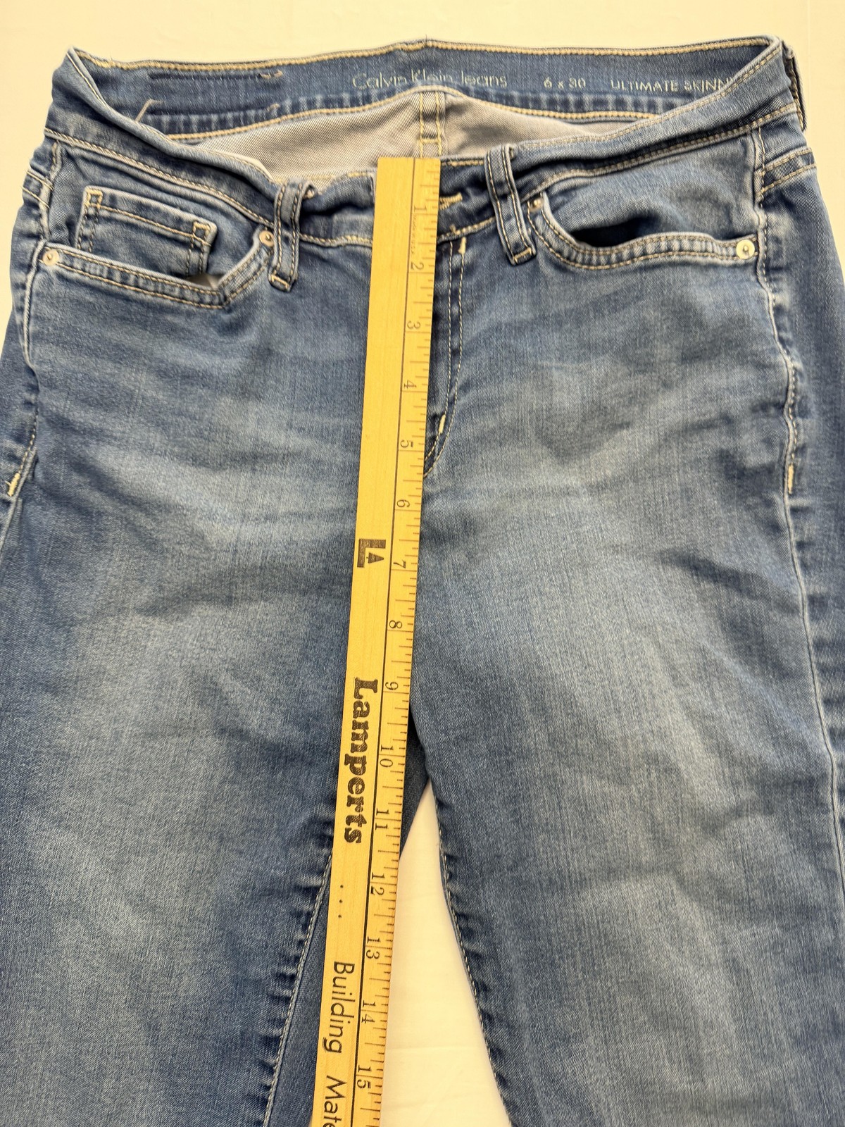 Calvin Klein Jeans Ultimate Skinny Jeans Womens 6 Blue Medium Wash 26x30 Stretch thumbnail 4