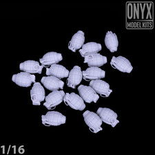 ONYX MODEL KITS | 1:16 | 1/16 | UK Mills Bombs (x20) | WW2 | WWII |