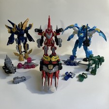 Power Rangers Dino Fury Zord Link Megazord Lot Hasbro Figures Dino Robots