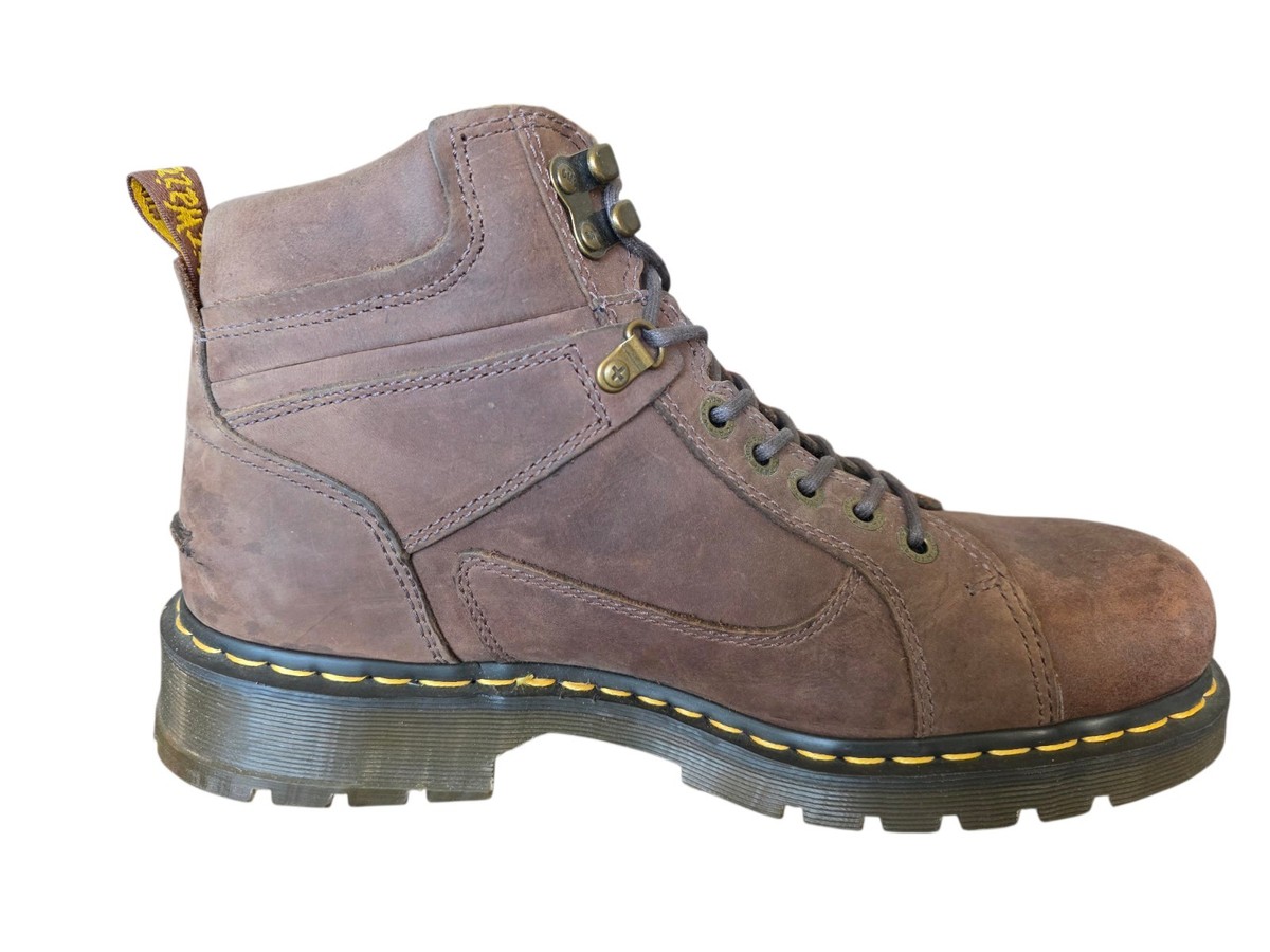 VTG Dr. Martens Boots Men 12 Brown Leather Work SOREN Chunky Combat‎ Y2K Dr Doc Martens Y2K Vintage Chunky 2C01 Brown | Mercari main image 4