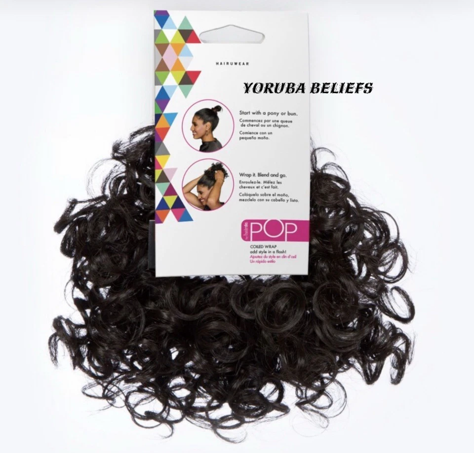 Envoltura de rizos enrollados Pop - R2 Ébano de Hairdo para mujer - 1 pieza envoltura para el cabello Foto 2 de 3