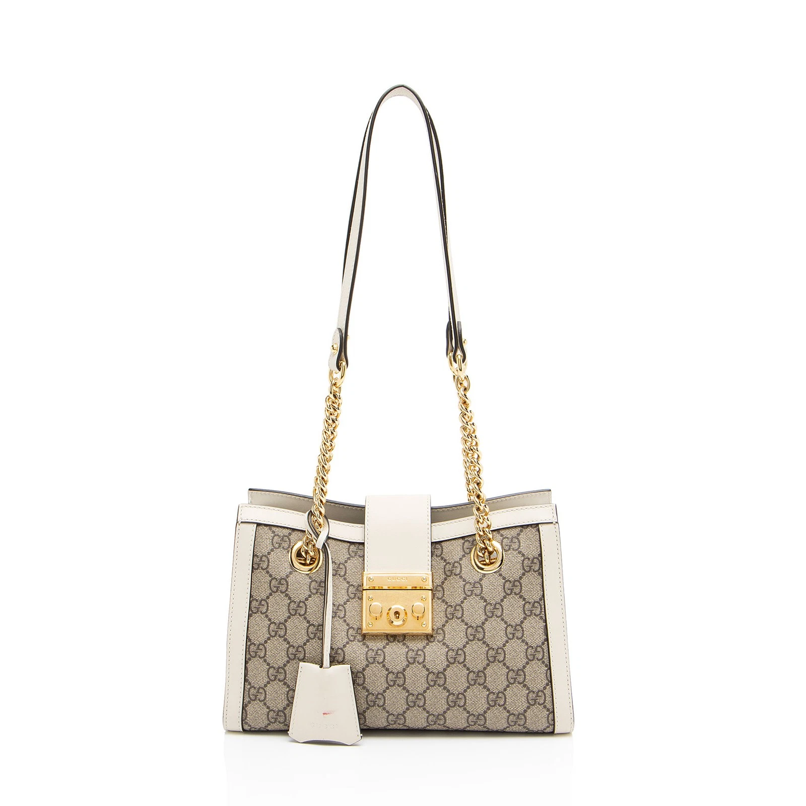 Petit sac à bandoulière Gucci GG Supreme chaîne cadenas