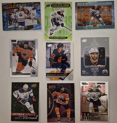 9 Edmonton Oilers Insert Lot McDavid Draisaitl RNH Bouchard Sizzle Reel Dazzlers