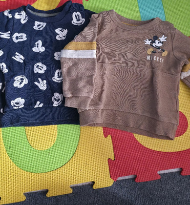 Disney Baby C&A 2-tlg. Pullover-Set Gr. 74 Blau/Braun Micky Maus