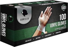 Disposable Heavy Duty Vinyl Gloves Latex  Powder Free, BPA Free Food Safe 1000