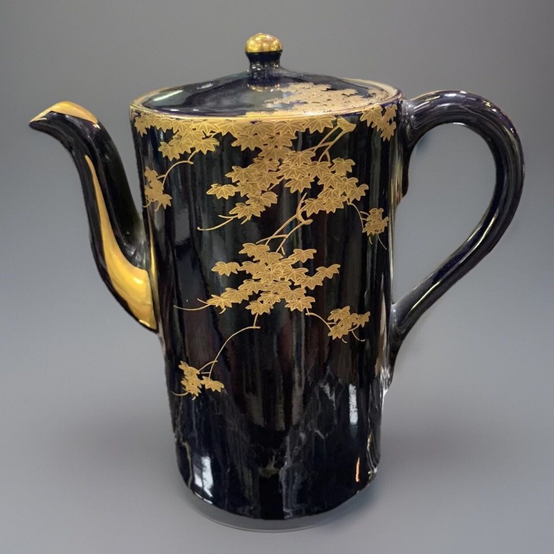  Marvelous Japanese Cobalt Teapot With Gold Decorations