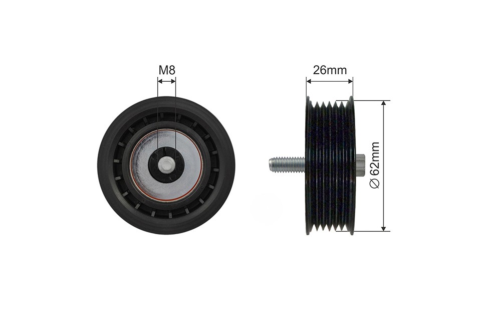 ✅Fits NTY RNK-ME-024 PULLEY IDLER V-BELT ⭐UK Seller⭐ - Image 5