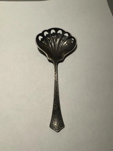 Antique sterling silver Shell Serving Spoon. Definitely Not Strasbourg