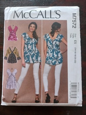McCall's M7572 Misses 14 to 22 Tunic Top Uncut Sewing Pattern