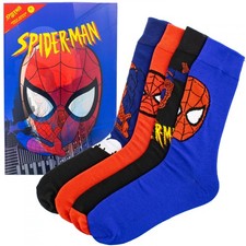 Spider-man 4-Pair Crew Socks Lenticular Box Set Multi-Color