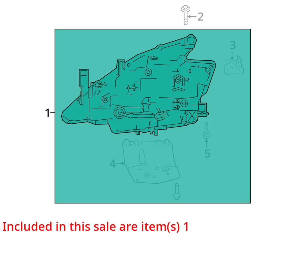 Conjunto de faros laterales del conductor LED LH para Nissan Murano 19-21 - 1 pestaña rota Foto 4 de 4