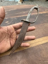 Antique Old Aluminum Horse  Handle Dagger Churi Katar Knife Sword