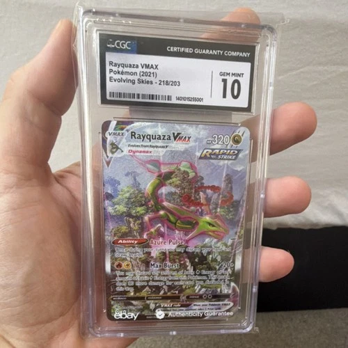 Pokémon Rayquaza VMAX Alt Art Secret Rare Holo CGC 10 SWSH07 218/203