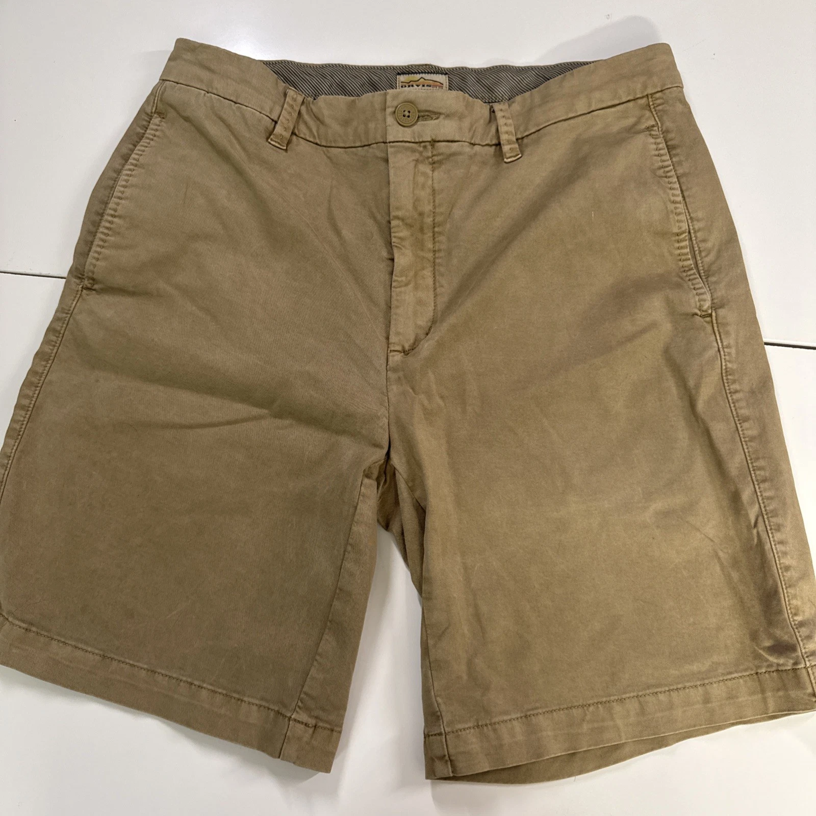Orvis Khaki Shorts Mens 34/9 Chino Cotton, EUC, Free Shipping!