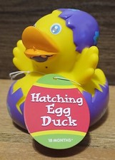 Toysmith Hatching Egg Rubber Duck 2014 Duck Emerging From Egg NWT