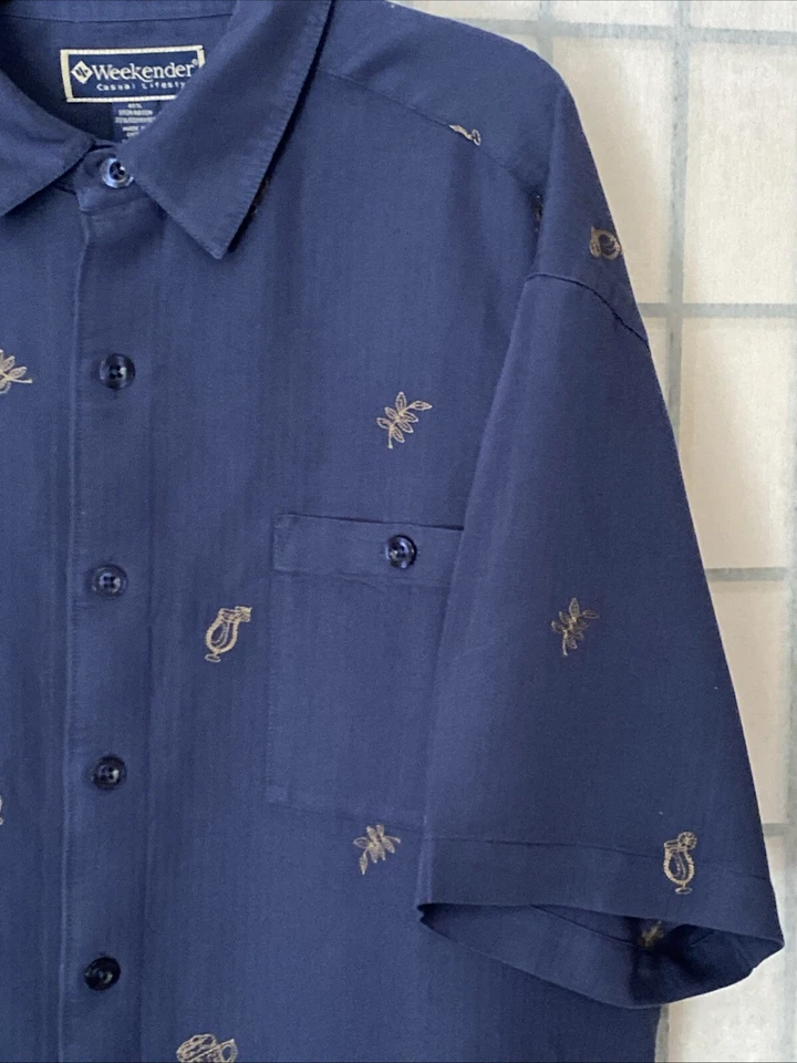 Weekender Casual Lifestyle Men XL Hawaiian Camp Shirt "Luau Style” 54” Chest - Image 3 of 4