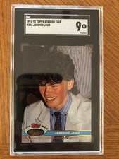 1991-92 PSA Topps Stadium Club #343 Jaromir Jagr  Penguins SGC  9 Mint HOF  