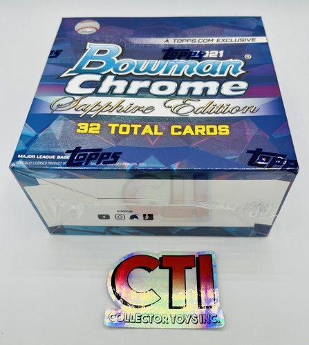 🔥 2021 BOWMAN CHROME SAPPHIRE EDITION BASEBALL BOX - 32 CARDS - 2 PARALLELS🔥 - Picture 5 of 6