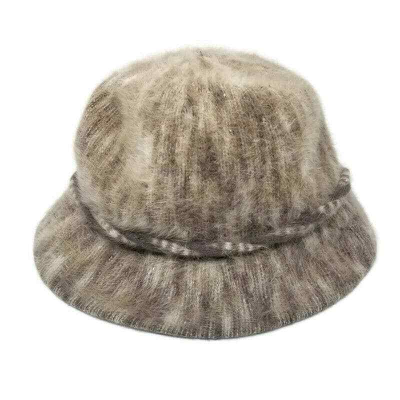 Kangol Womens Sz Small Angora Bucket Hat Brown Ma… - image 3