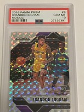 2016 - 2017 Brandon Ingram Panini Prizm Mosaic Rookie RC PSA 10 Card 🔥📈