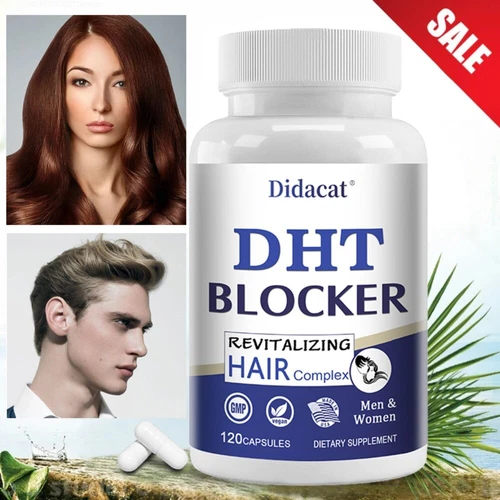 DHT Blocker with Biotin - Boosts Hair Growth & New Follicle Growth Vegan Capsule