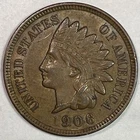 1906 Indian Head Cent Almost Uncirculated AU Coin #10978