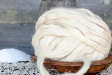 HEMP Spinning Fiber Top Undyed Natural Ecru Vegan Plant Roving Fiber - 4 oz