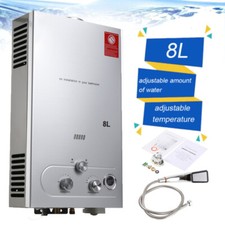 8L 16KW Chauffe-eau à Gaz,Chauffe-eau à Gaz GPL Propane Butane Sans Réservoir