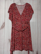 Nine West Dress Ladies Extra Large Orange Black Stretch