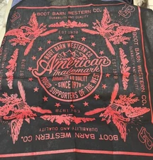 Boot Barn- Bandana, American Trademark-Western store- Red & Black-NWOT